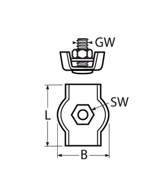 SERRE-CABLE PLAT SIMPLE INOX A4