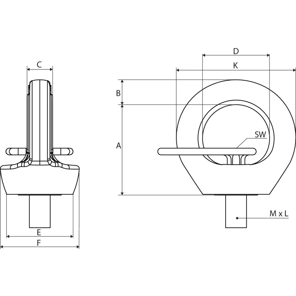OEILLET DE LEVAGE MALE - C807X - REMA