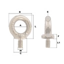 ANNEAU DE LEVAGE MALE INOX | DIN580