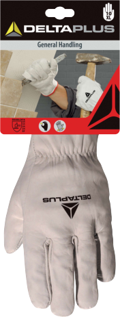 [DEDPFBN4910] PAIRE DE GANT CUIR BOVIN - DELTAPLUS | T10 | Blanc