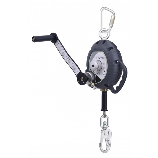 ANTICHUTE A RAPPEL AUTOMATIQUE ET TREUIL DE SAUVETAGE INTEGRE A CABLE INOX - KALYPSO - KRATOS
