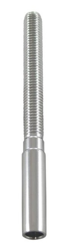 TERMINAISON INOX A SERTIR - FILET LONG DROIT