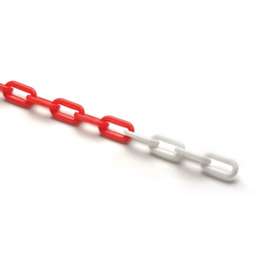 [CT2005] CHAINE PVC ROUGE ET BLANC | Ø8 mm | L: 25 m