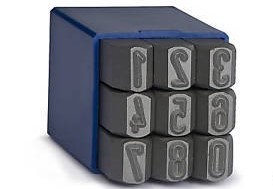 [RT10006000] JEU DE CHIFFRES A FRAPPER 0-9 | Ø6 mm