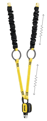 [PEL015AB00] LONGE DOUBLE AVEC ABSORBEUR - ABSORBICA Y TIE-BACK - PETZL NEW  | L: 150 cm