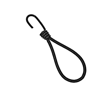[NIW13825NO] BOUCLE ELASTIQUE AVEC UN CROCHET (25 PCS) | Ø8 mm | L: 25 cm