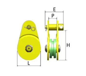 [NAPCN] POULIE SIMPLE POUR CORDE - PCN - NDP | CMU: 150 kg